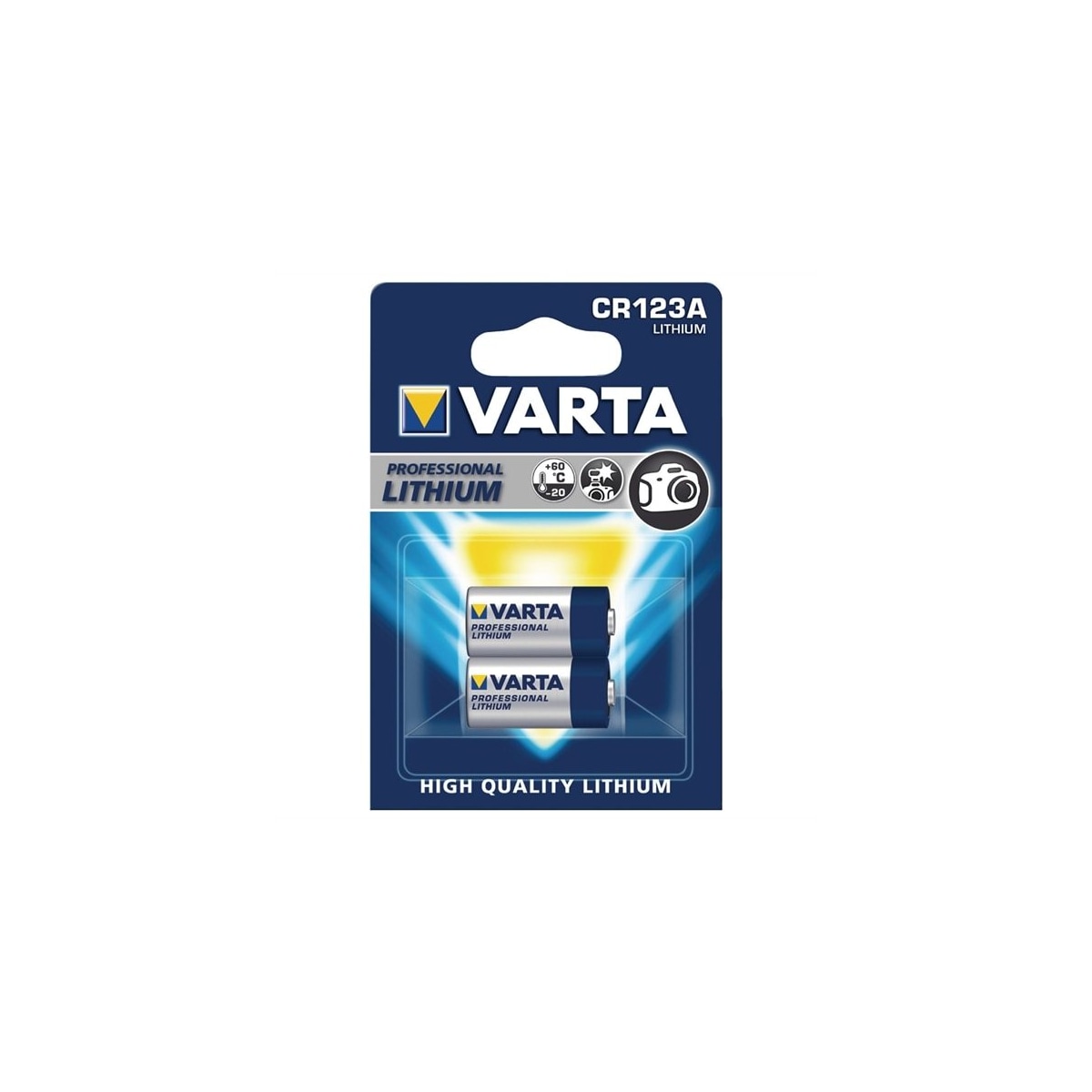 Varta Professional CR123A batteri (2-pakning)