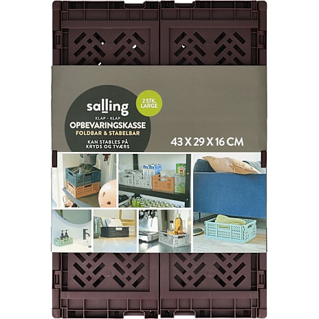 Salling foldekasser str. L (2-pak) – flere varianter – assorteret