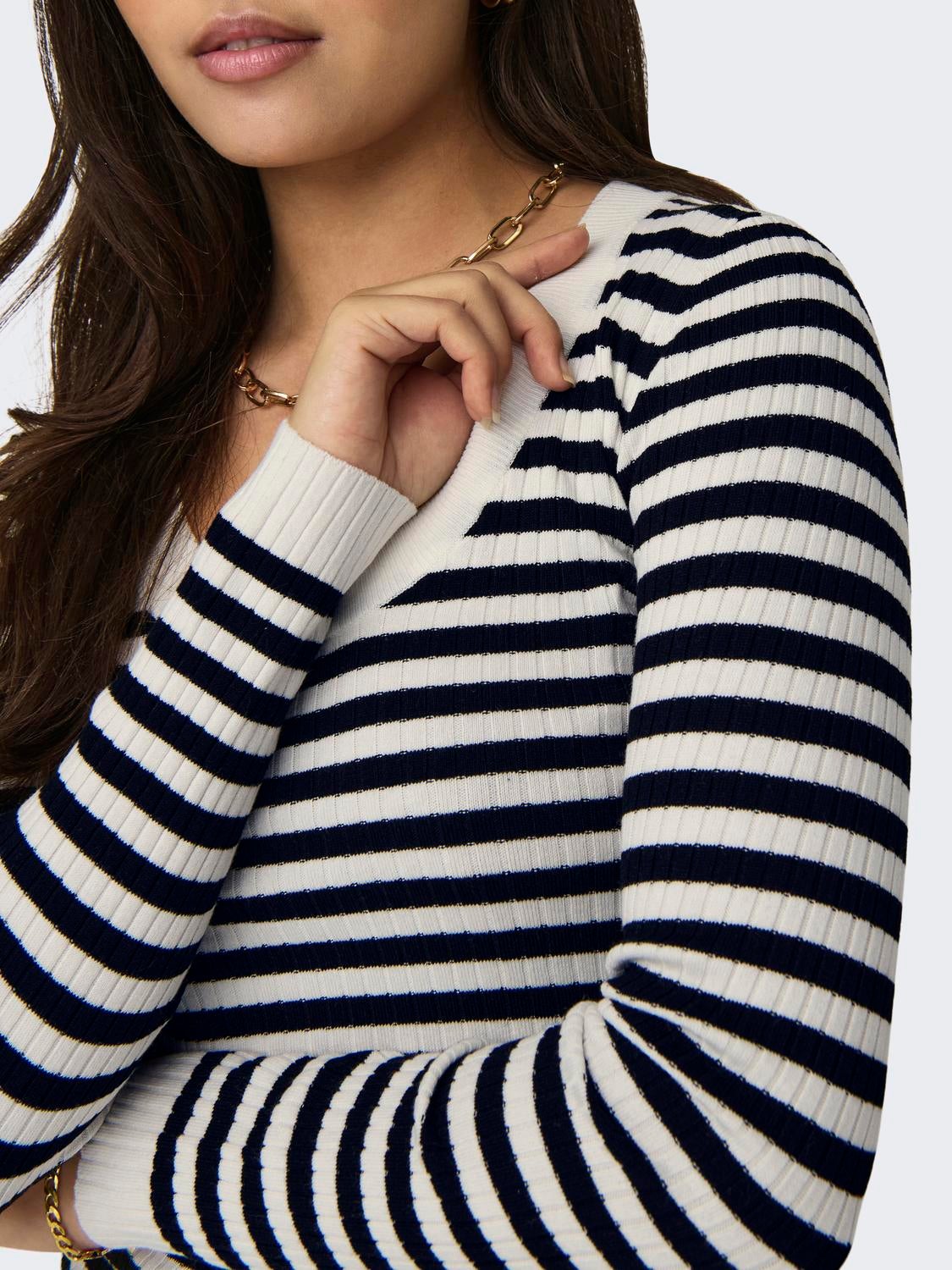 JDYPLUM Strickpullover Cloud Dancer