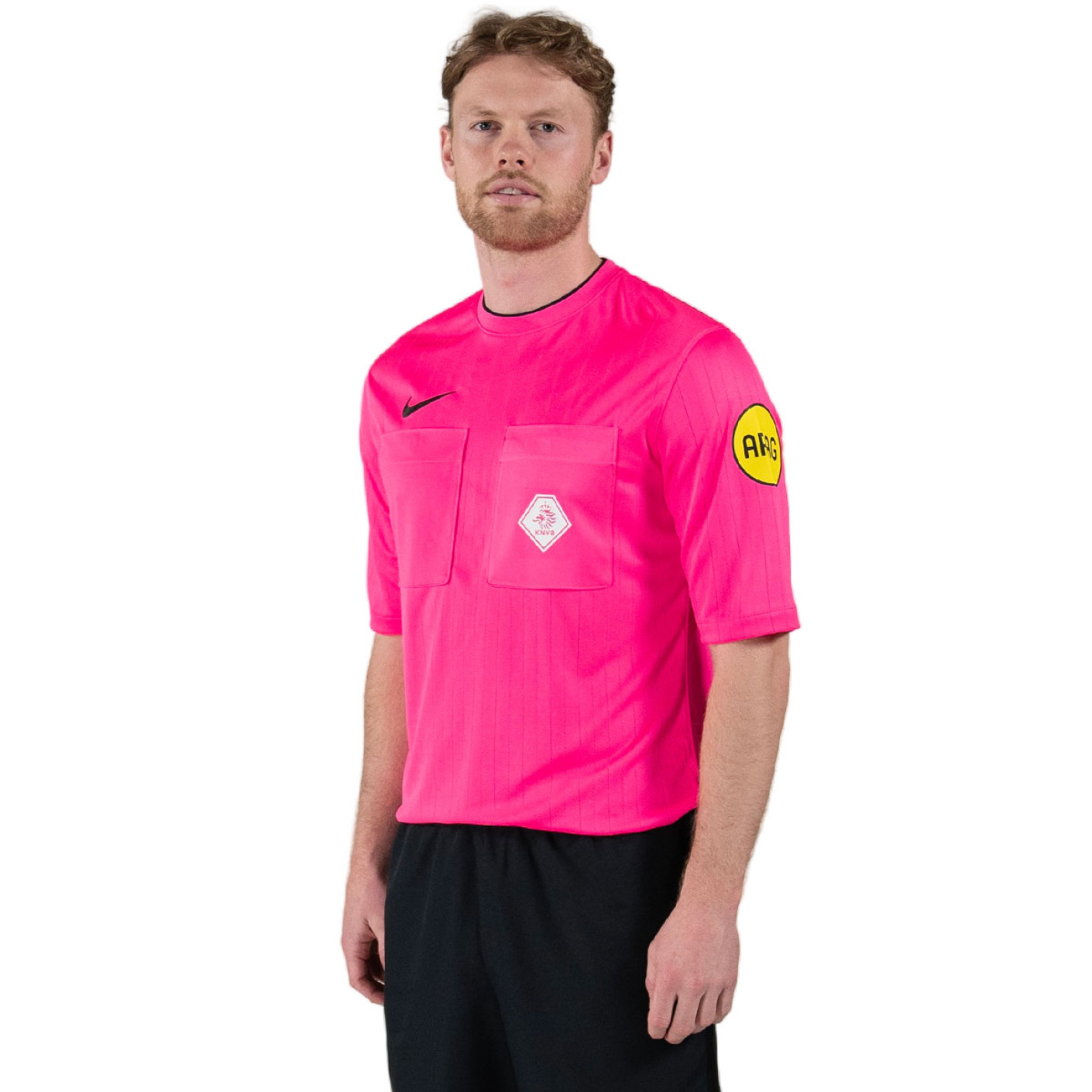 Nike KNVB Scheidsrechtersshirt 2024-2026 Roze Zwart