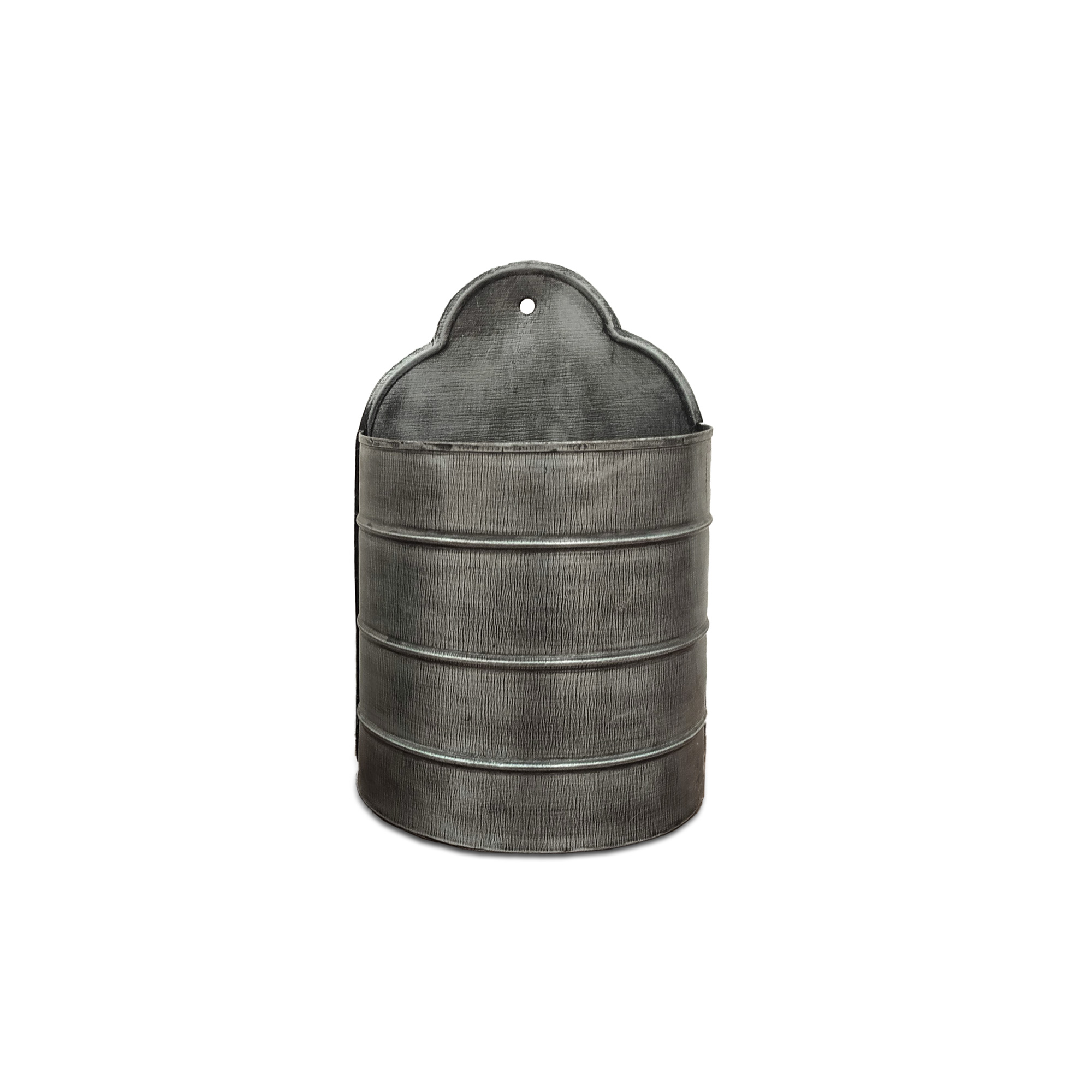 Wandbehälter aus Metall, silber, H 27,5 cm, B 18 cm, L 9,5 cm günstig bestellen