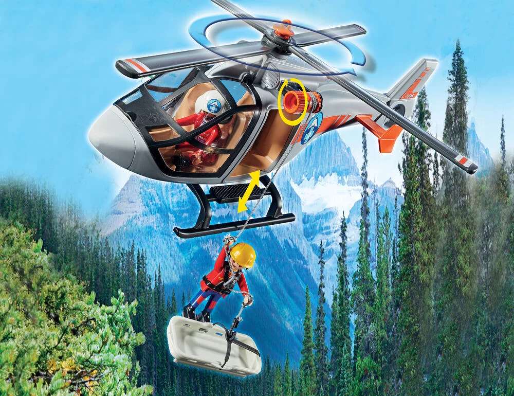 UNITE DE SECOURISTES AVEC HELICOPTERE 70663