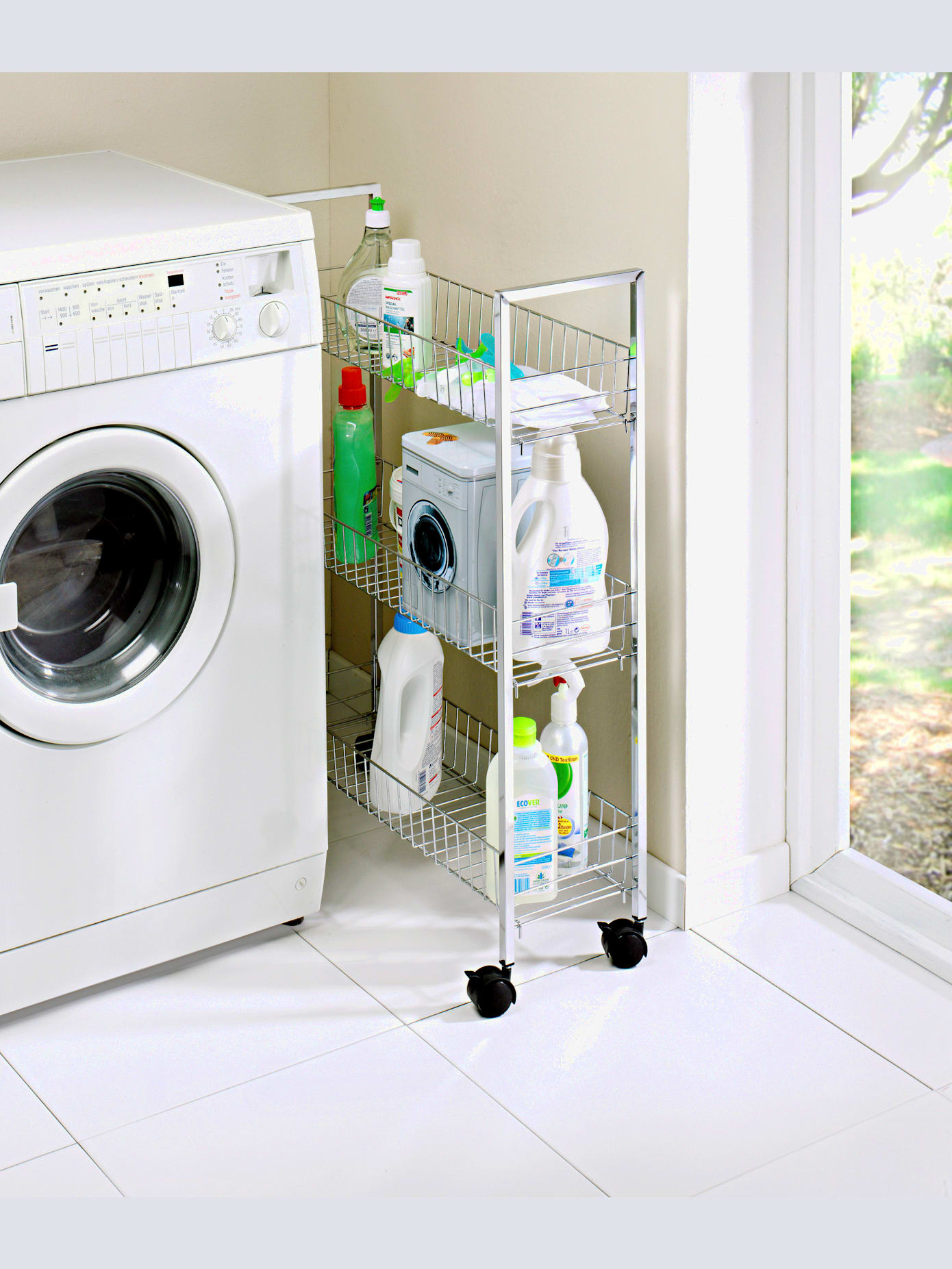 Chariot de rangement pour utiliser les petits interstices et niches