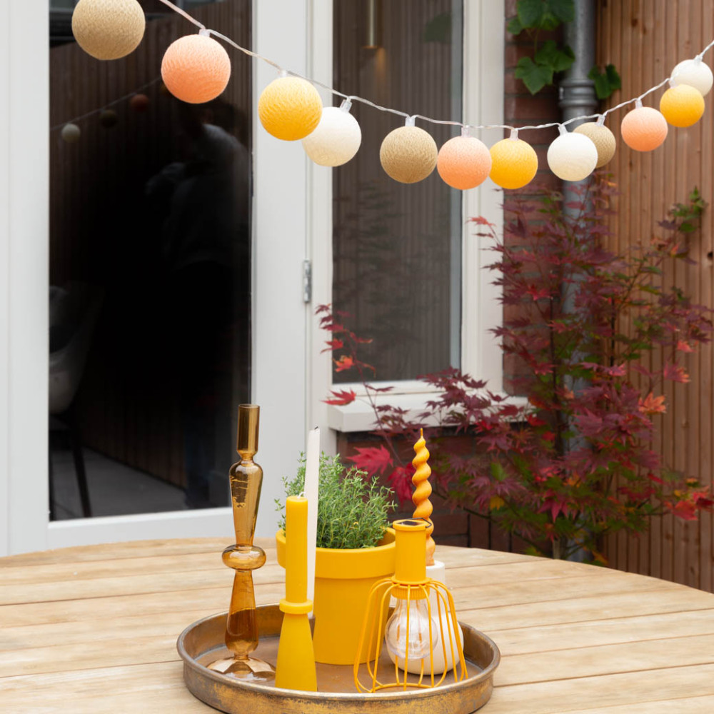 Cotton Ball Lights Outdoor extension kit lichtslinger - Naranja