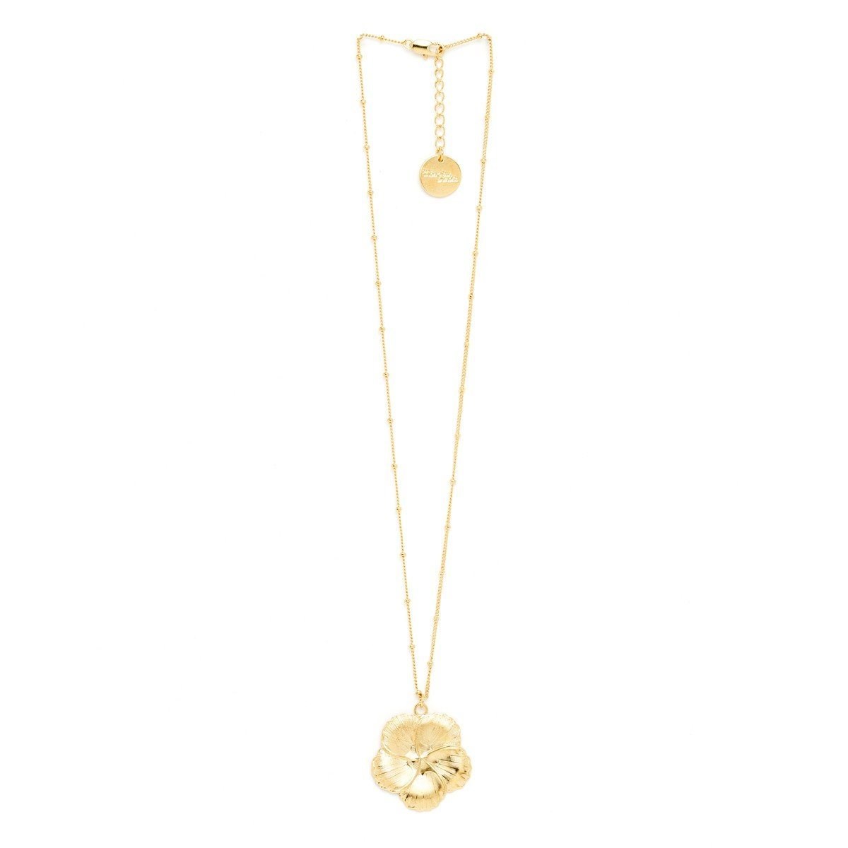 collier fleur doré à l'or fin - HÉLIOS