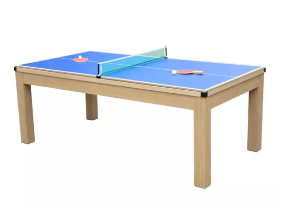 Table transformable - Billard & Ping-pong BALTHAZAR - 213*112*81.5cm - Rouge
