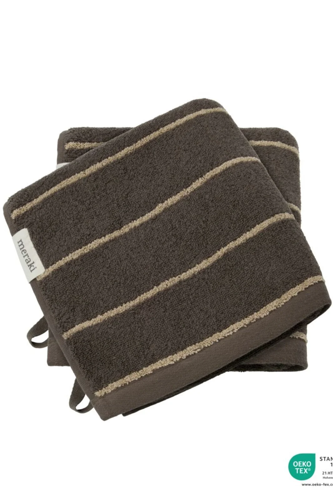 Meraki Håndklæde, Stripe, 50 x 100, Army