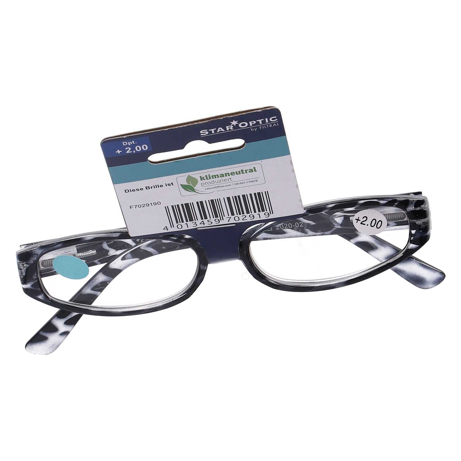 Star Optic Lesehilfe MD5 aus Kunststoff +2,0 Dioptrien camouflage schwarz