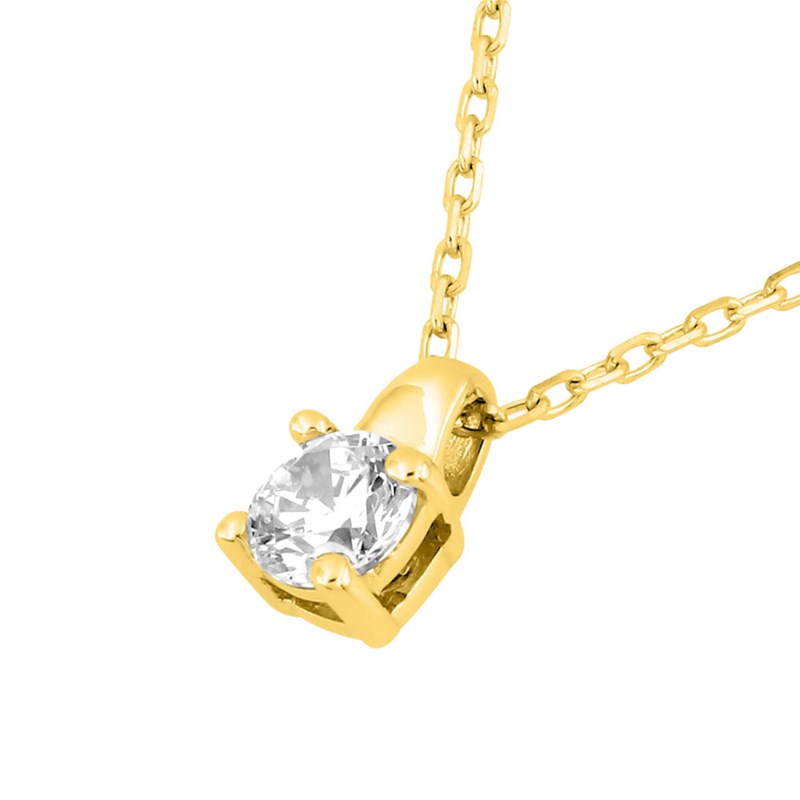 Collier Femme - Oxyde de zirconium - Or 18 Carats - Longueur : 42 cm