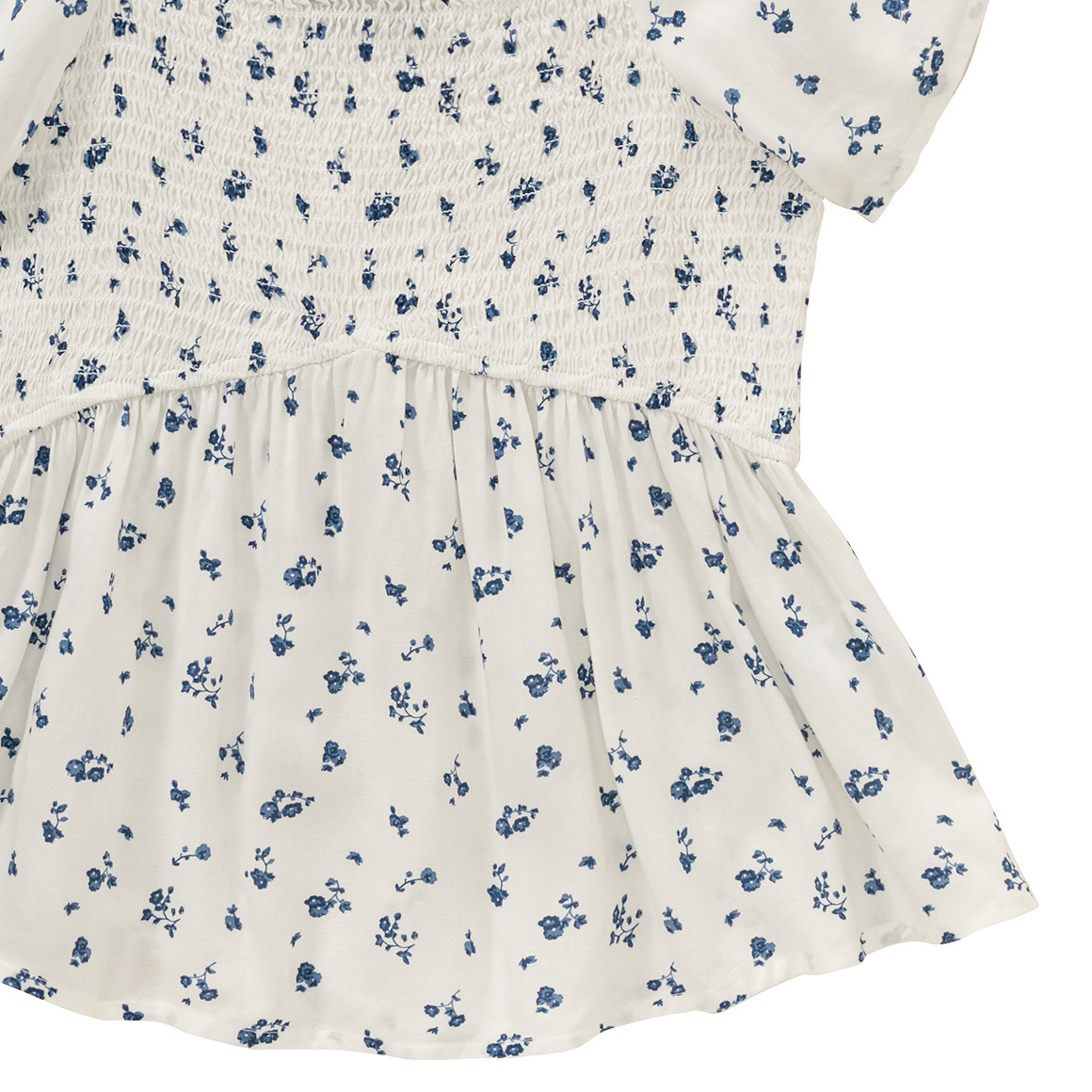 Beatwear Mädchen Blusenshirt mit Blumen allover weiss