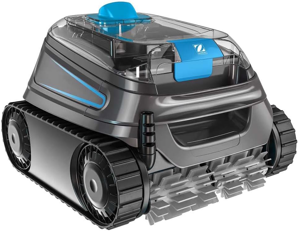Zodiac CNX 50 iQ Poolroboter. Für Pools bis 12 x 6 m. Reinigt Boden, Wände und Wasserlinie. Lift-System und App-Steuerung inklusive. 18 m Kabel mit Anti-Twist-System, Doppel-Filter und Transportwagen.