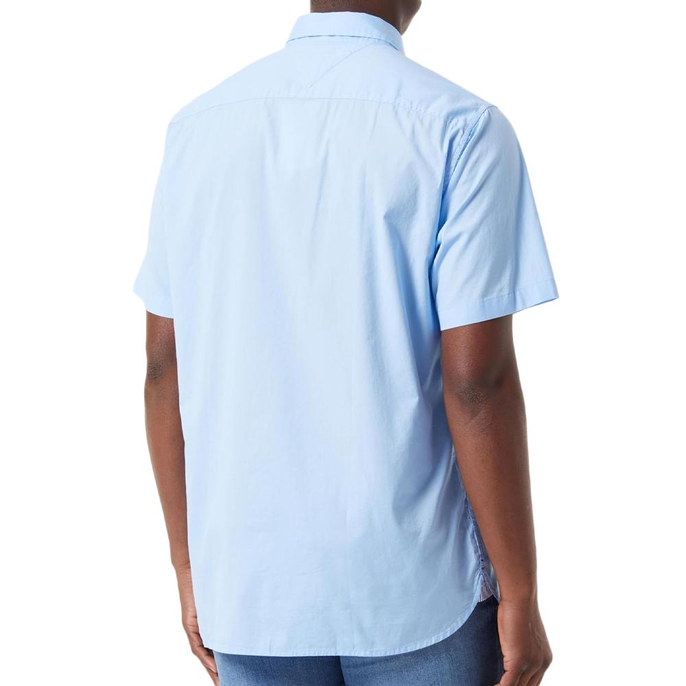 Tommy Hilfiger Chemise Manches Courtes Bleu Homme Tommy Hilfiger Flex Poplin