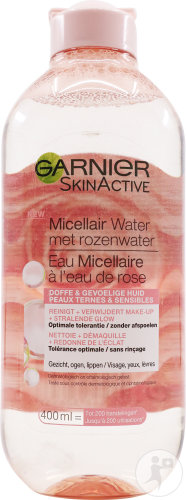 Garnier SkinActive Eau Micellaire Démaquillante Eau De Rose Peaux Ternes Flacon 400ml