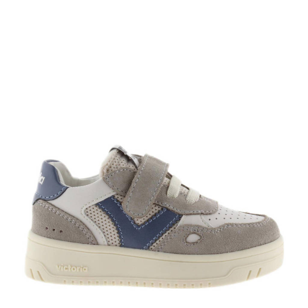 Victoria leren sneakers grijs/wit