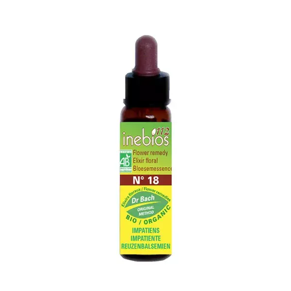 Inebios Bach Flower Remedy No. 18 Impatiens - Impatiens Orgânico 10ml