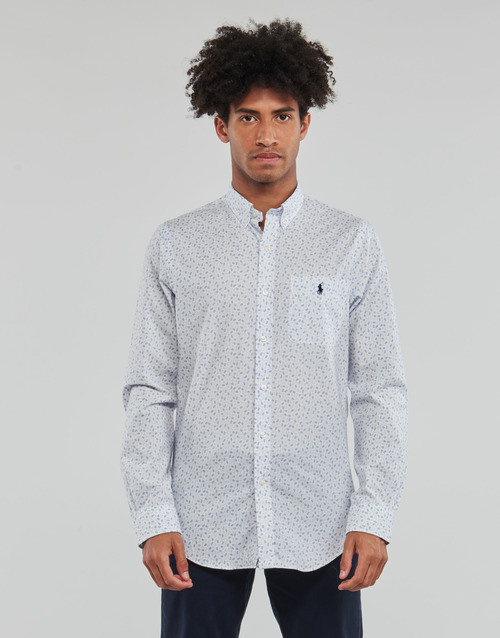 Polo Ralph Lauren - Z223SC11-SLBDPPPKS-LONG SLEEVE-SPORT SHIRT Blanco / Azul