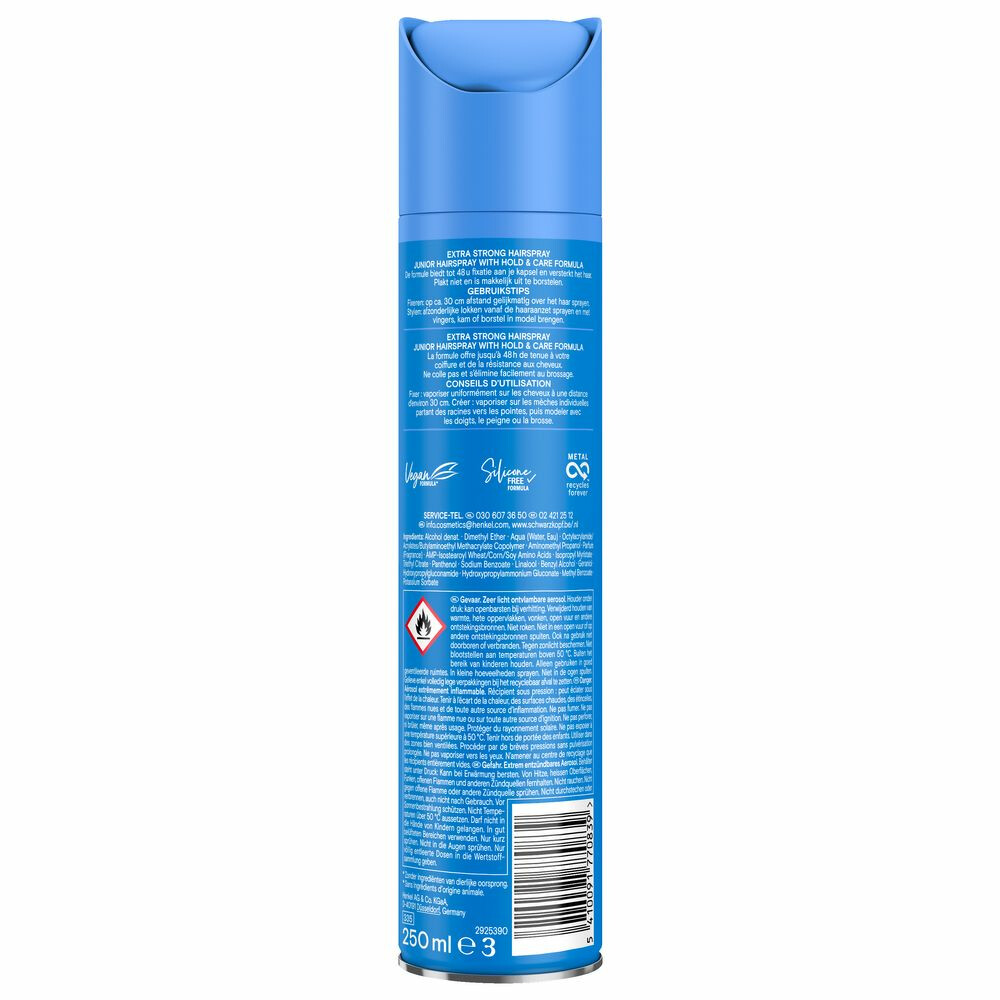 Taft Junior Hairspray Extra Strong250 ml