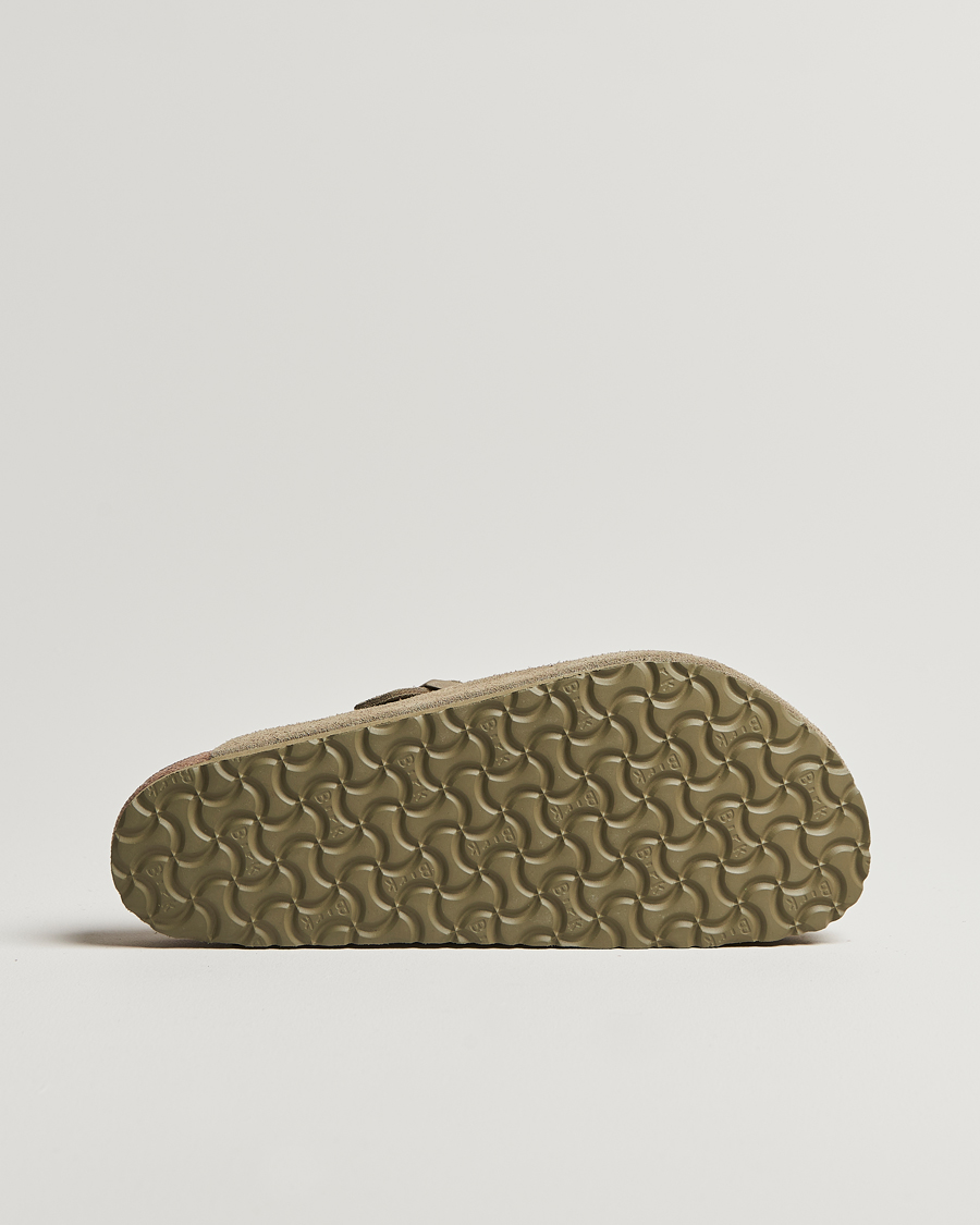 BIRKENSTOCK Boston Classic Footbed Faded Khaki Suede