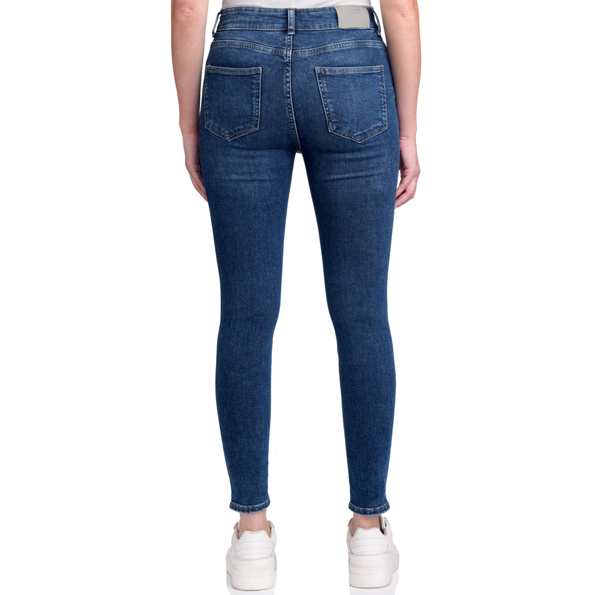 Jonas Nielsen Damen Skinny Jeans mit Used-Waschung blau