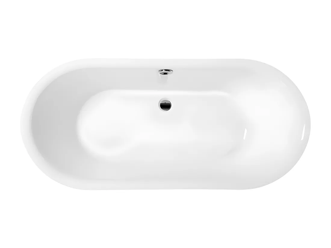 Baignoire ancienne rétro sur pieds SURRY HILLS Blanche 165 cm Pieds de Lion Dorés