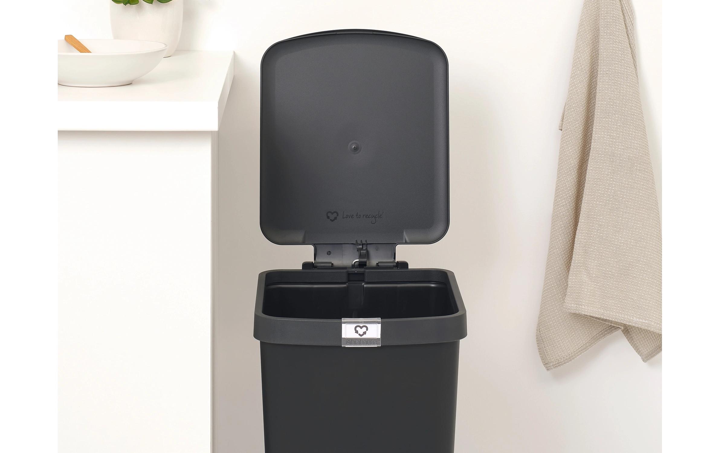Recyclingbehälter StepUp 25 l, DunkelgrauTreteimer für Recycling Materialien