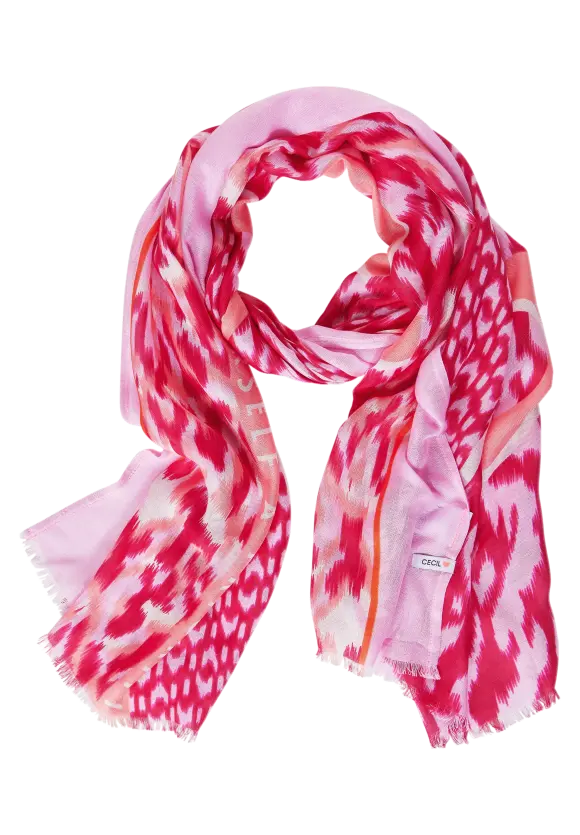 Print Modalschal - pink sorbet