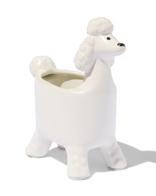 mini pot de fleurs caniche