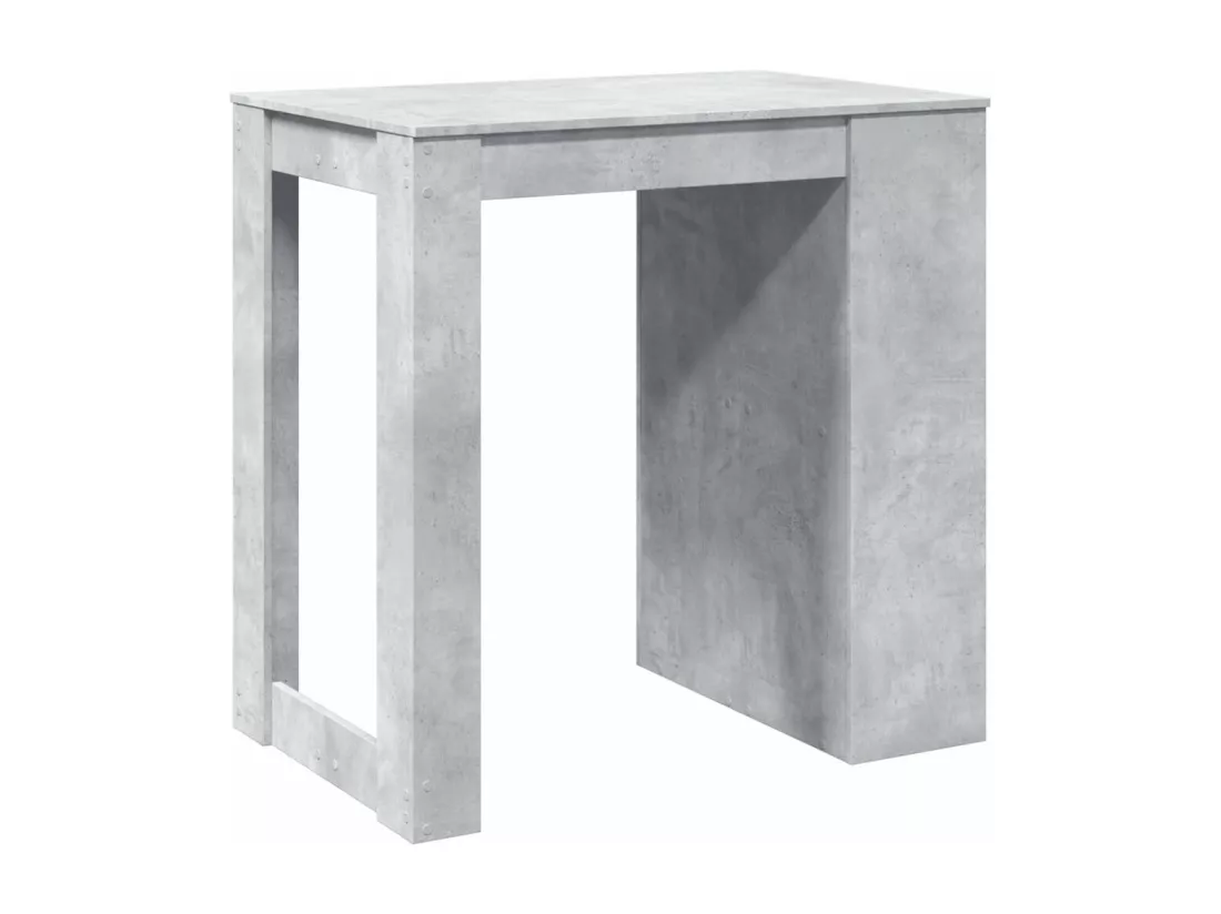 Table de bar gris béton 102x70x103,5 cm bois d'ingénierie