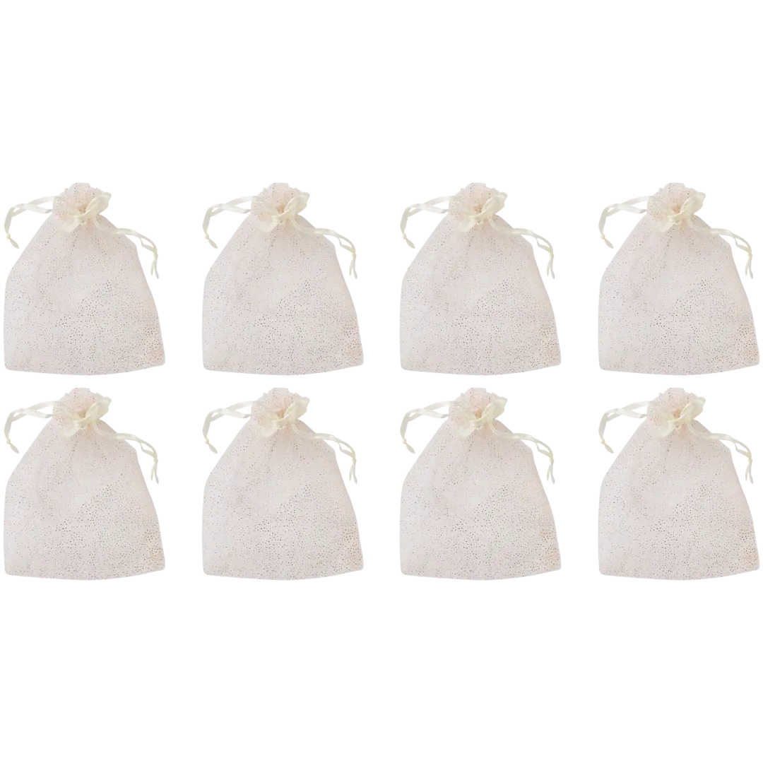 Organza cadeauzakjes 8 stuks | diverse kleuren