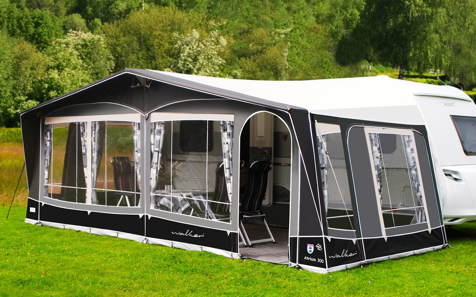 Walker Vorzelt Atrium 300 Anthrazit Stahl 825 Umlaufmaß 810-840 cm