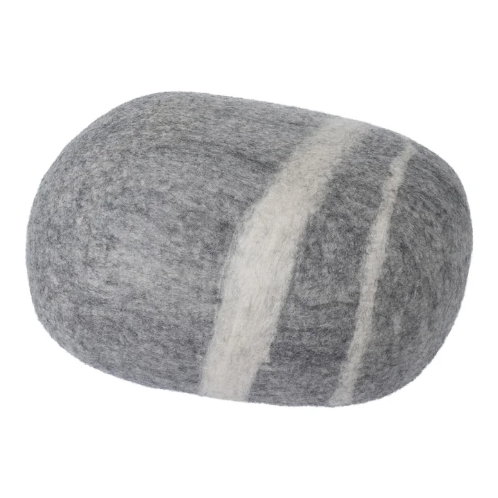 myfelt - Kieselstein Pouf Carl 2XL, hellgrau meliert