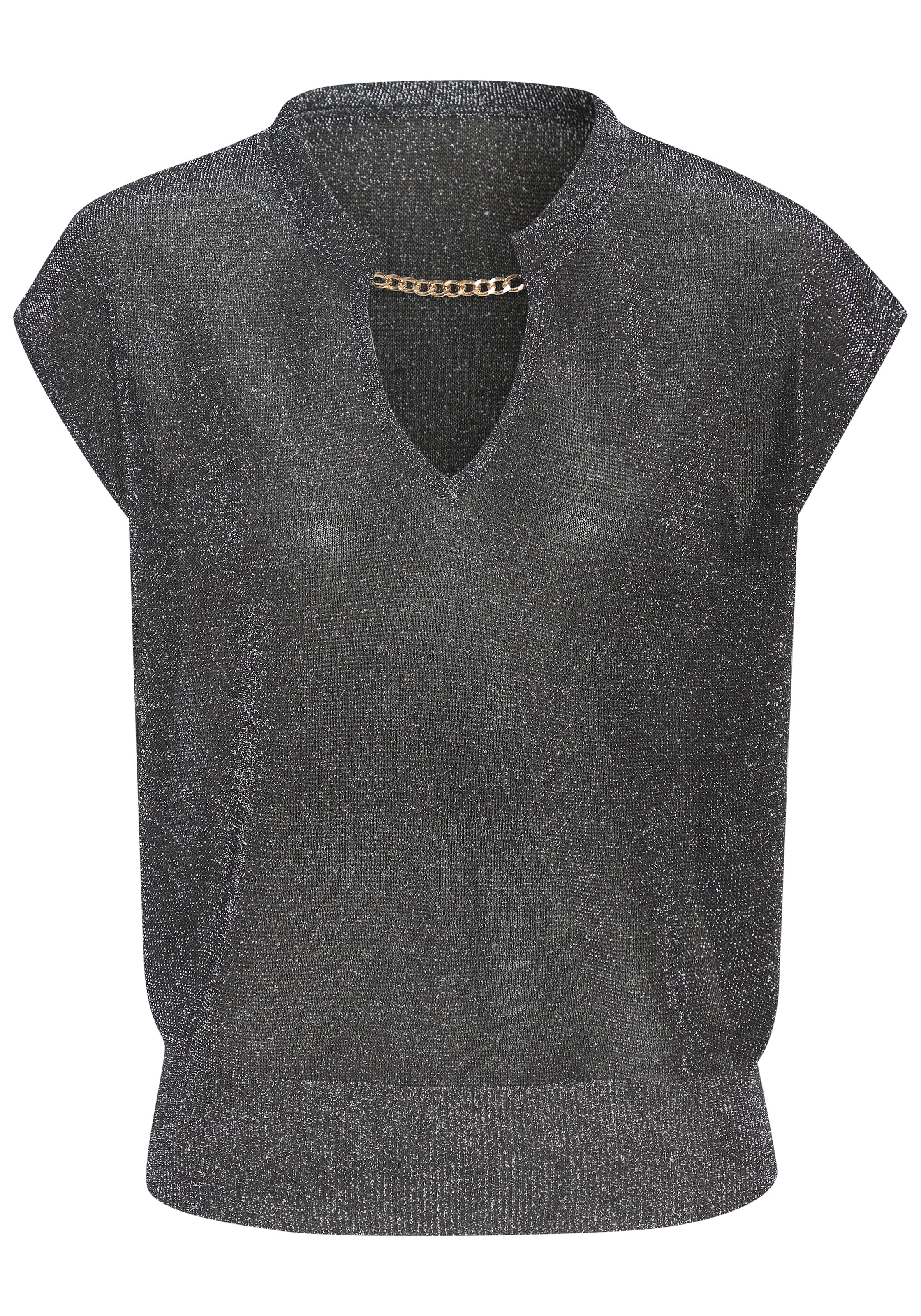 LASCANA Kurzarmpullover