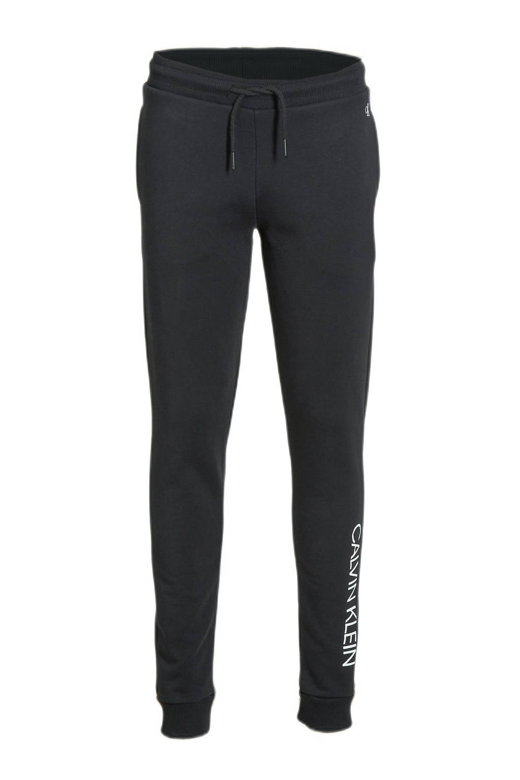 CALVIN KLEIN JEANS regular fit joggingbroek van katoen zwart
