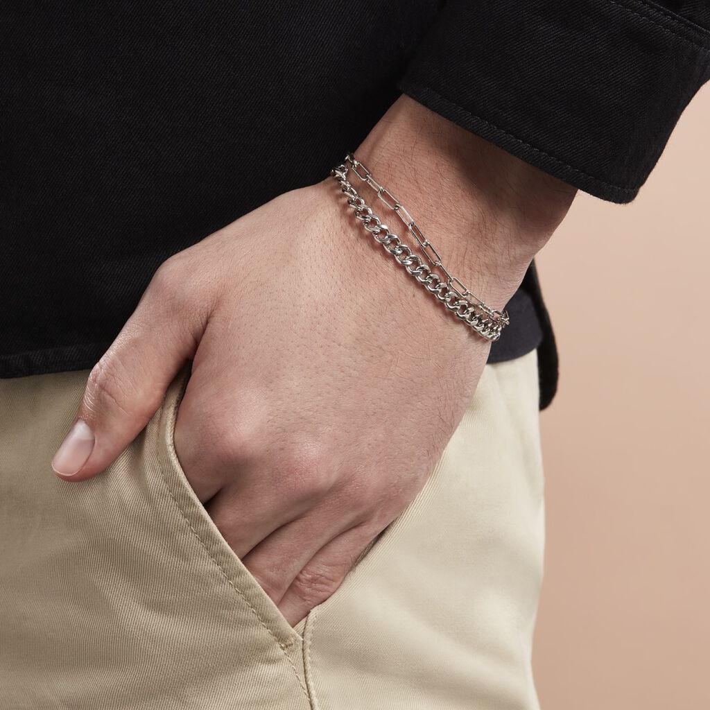 Bracelet Argent Blanc Issac