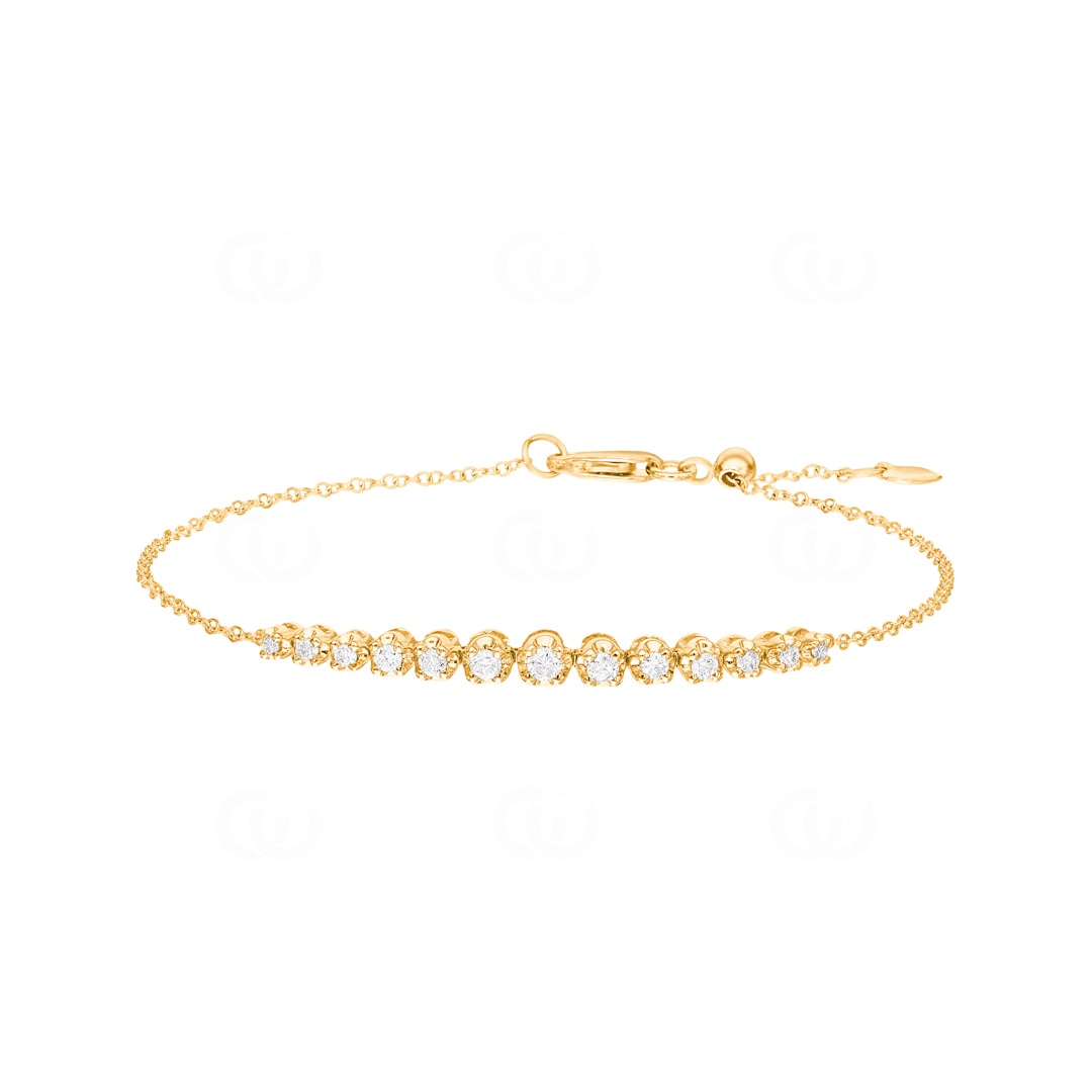 0.25 Karat Diamantarmband 750/18 K Gelbgold