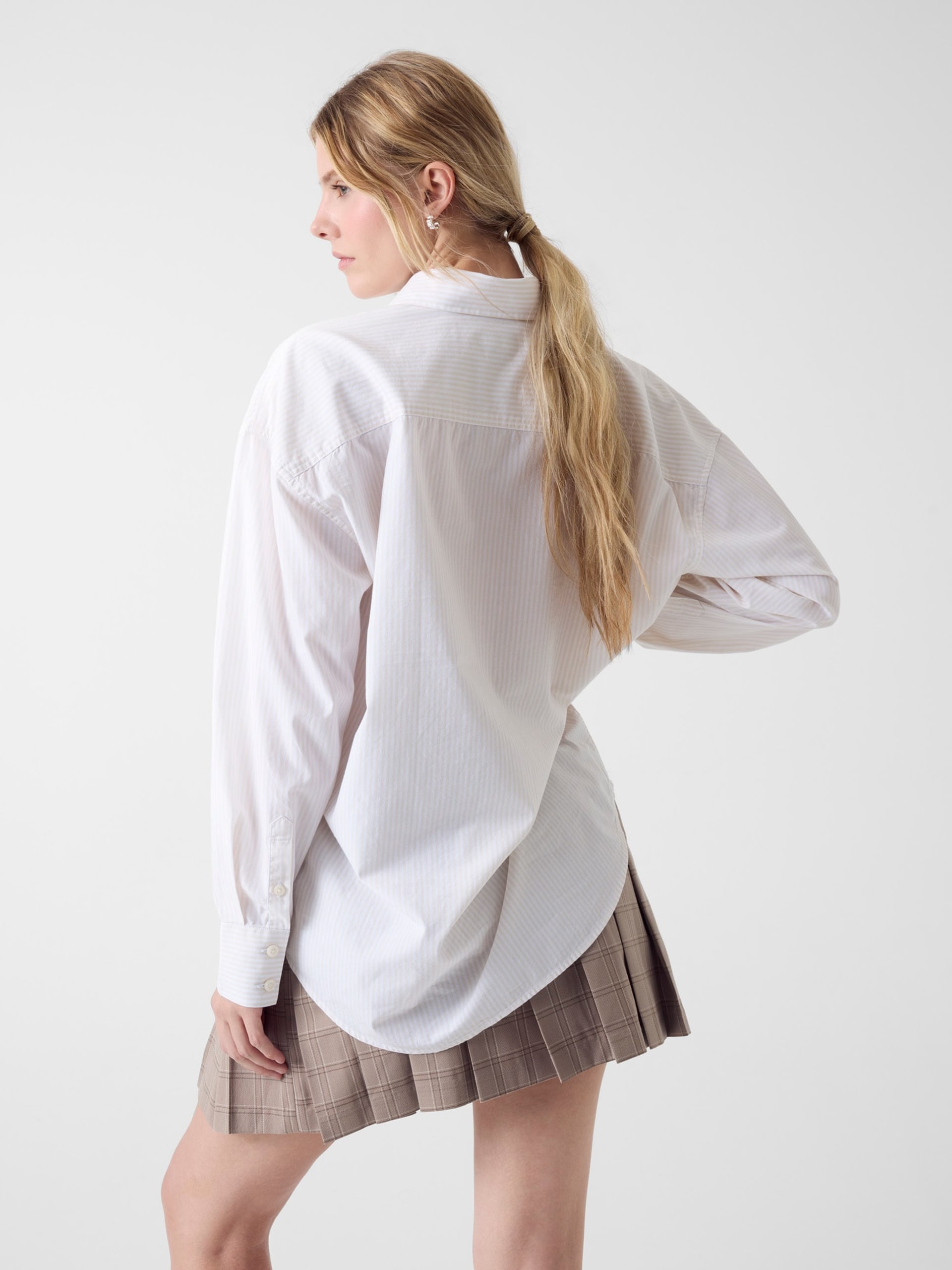 Camisa listrada em blocos de cores