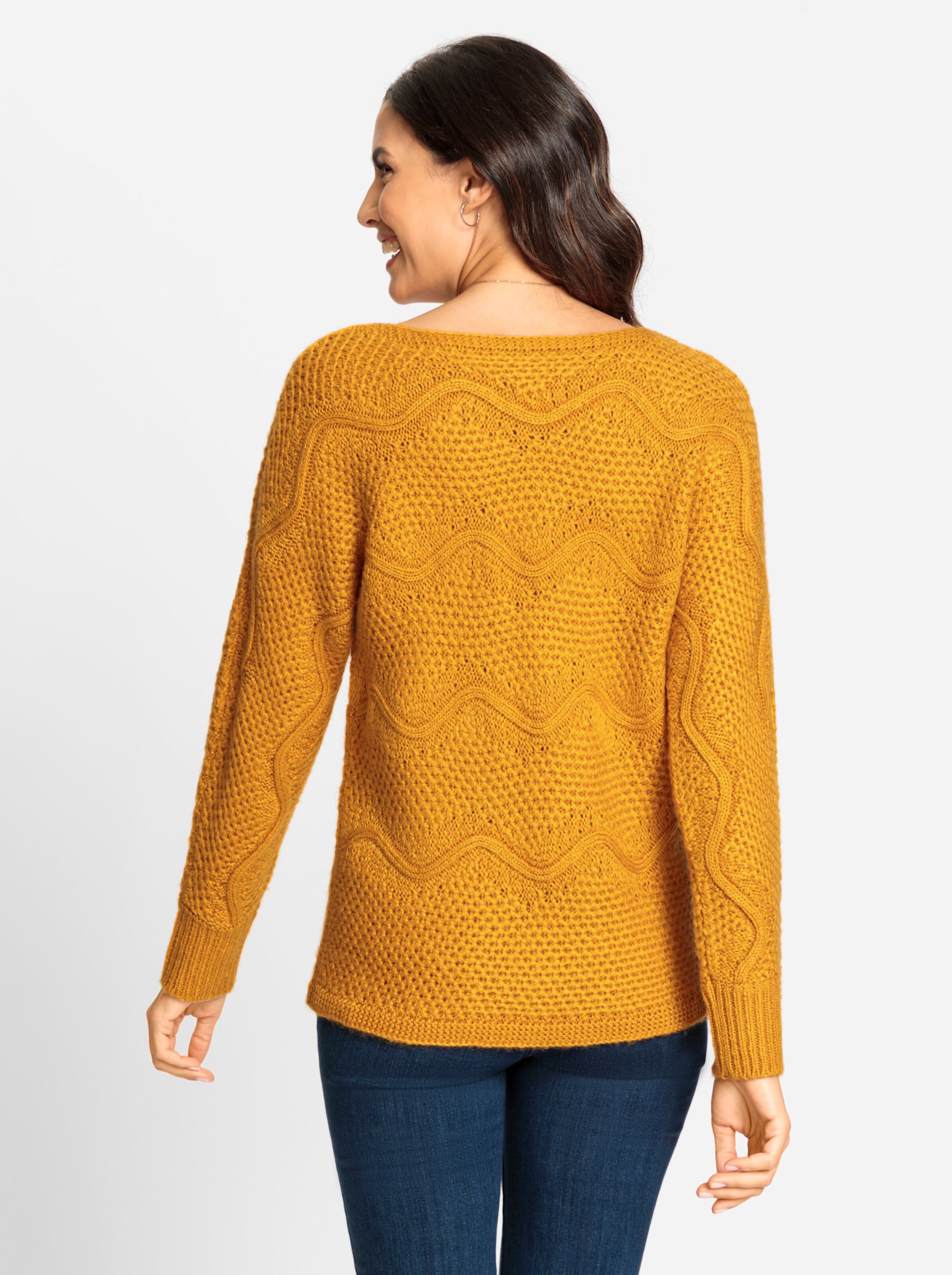 Pullover in ocker