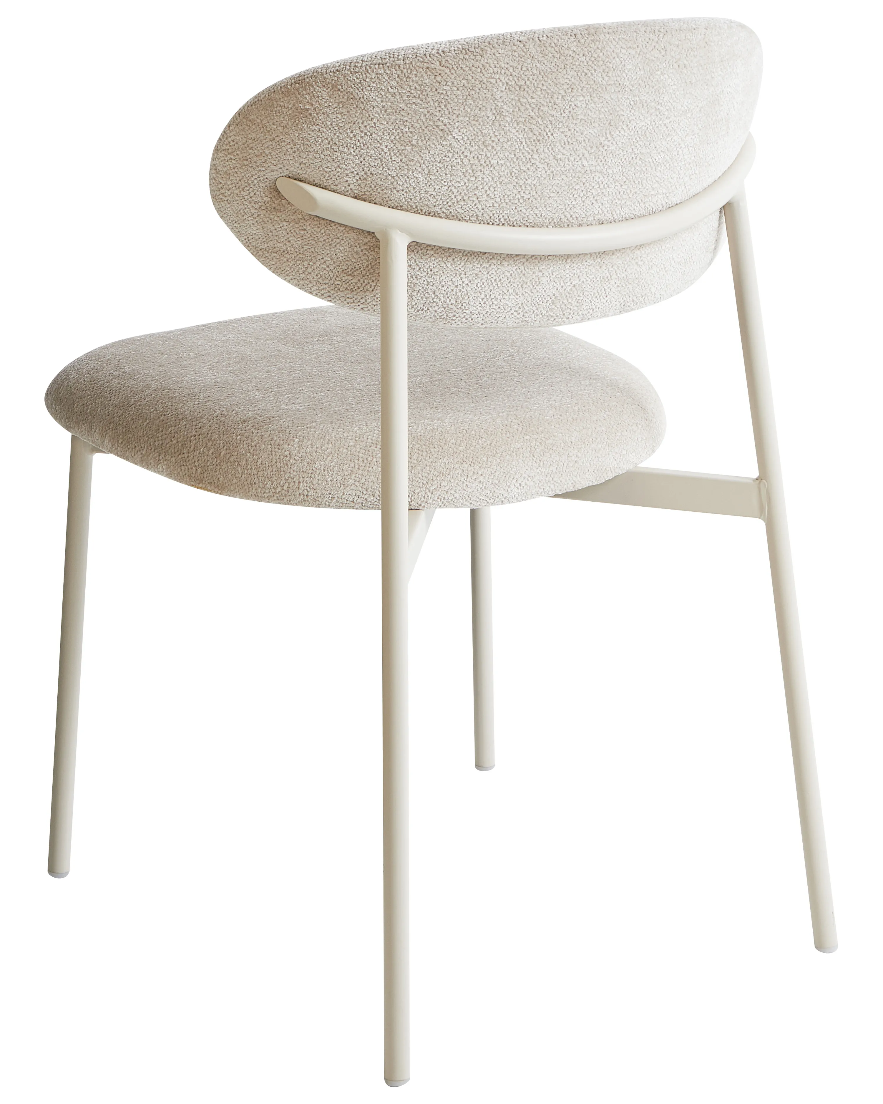 Set van 2 eetkamerstoelen COWLEY Chenille Lichtbeige