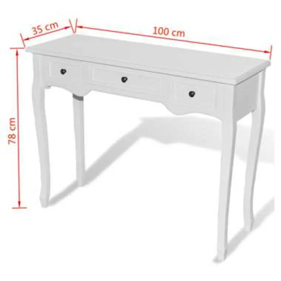 vidaXL - Kaptafel - Wit - Hout