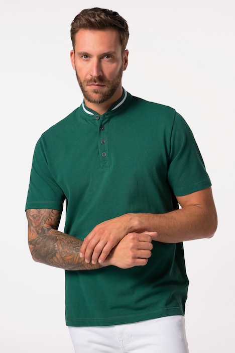 T-Shirt, Tracht, Halbarm, Piqué, Collegekragen, bis 8 XL