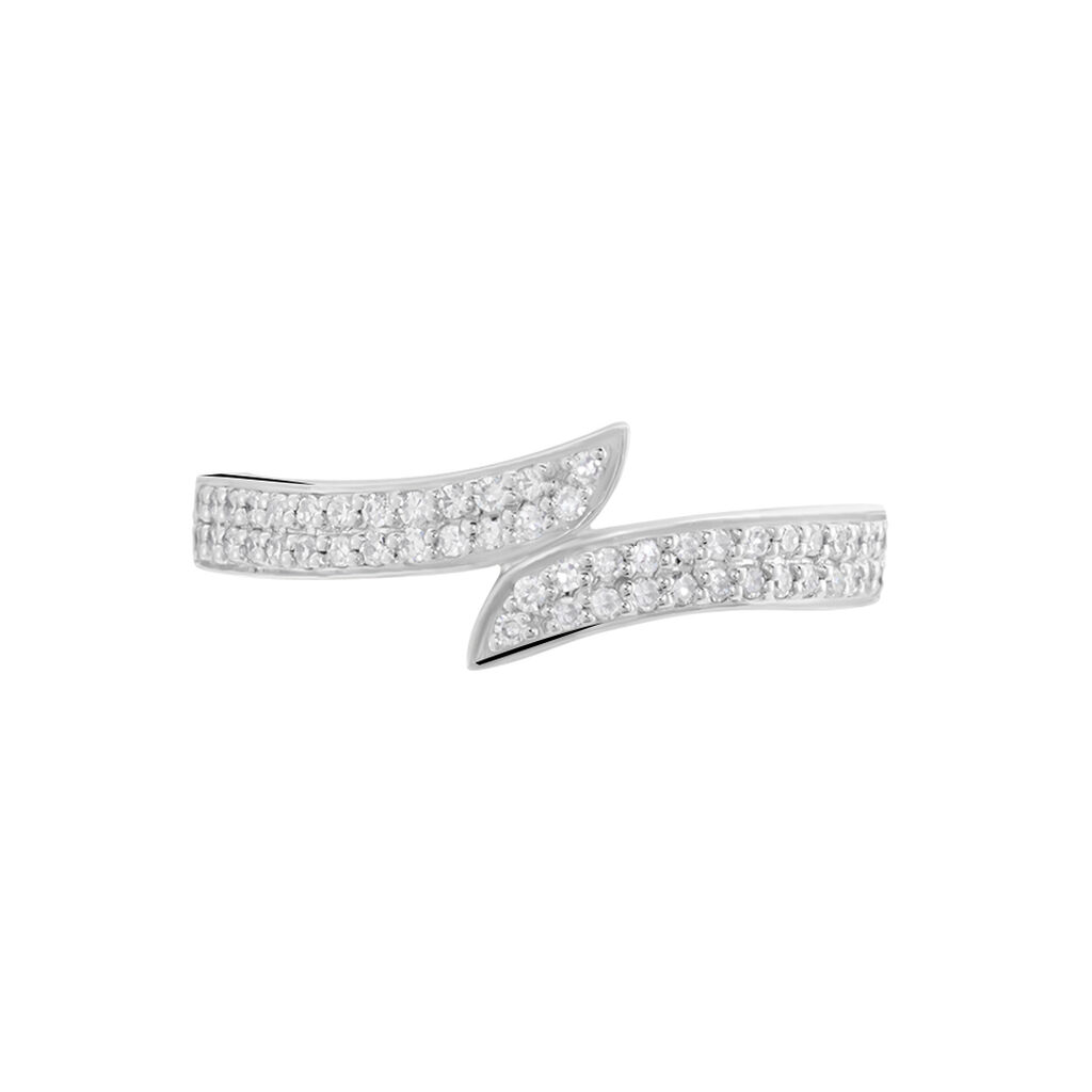 Bague Shahida Or Blanc Diamant