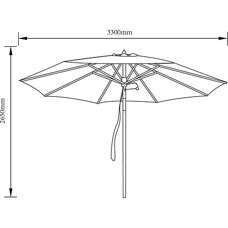 Tours parasol - sort