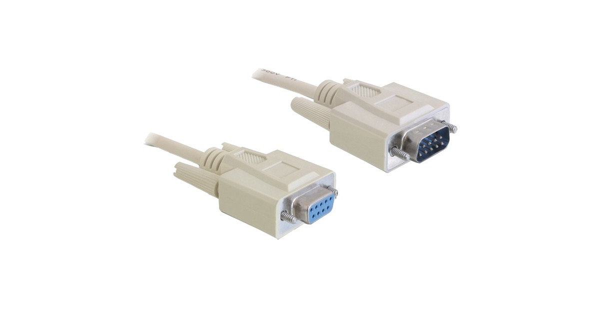 DeLOCKSerial RS-232 extension 9 pin male > 9 pin female, 1m kabel  (82984)