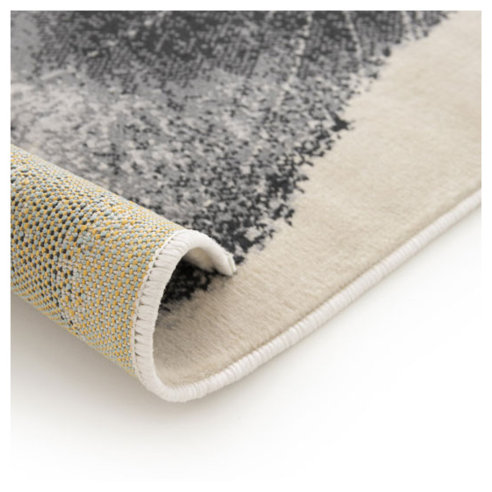 Tapis chambre d'enfant - chat senka - gris et beige - 120 x 170 cm