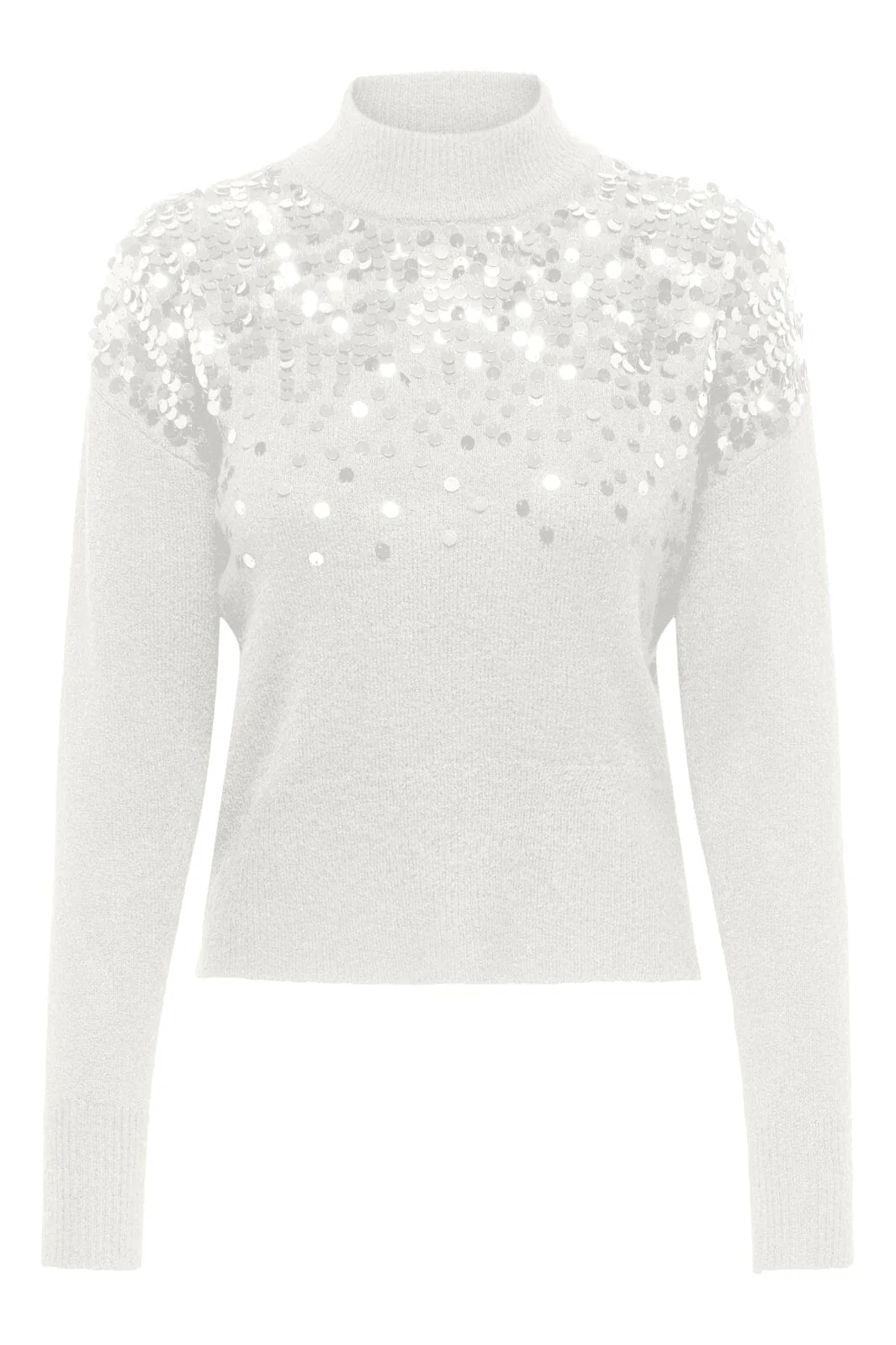 Only Onlalba Ls Sequins High Neck Knt 15332081 4677217 cloud dancer sequins