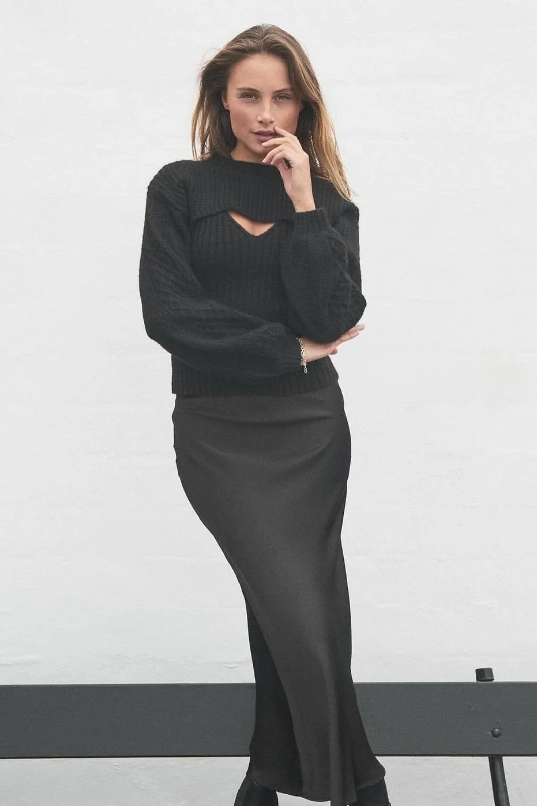 Neo Noir Bonita Bolero Knit Blouse