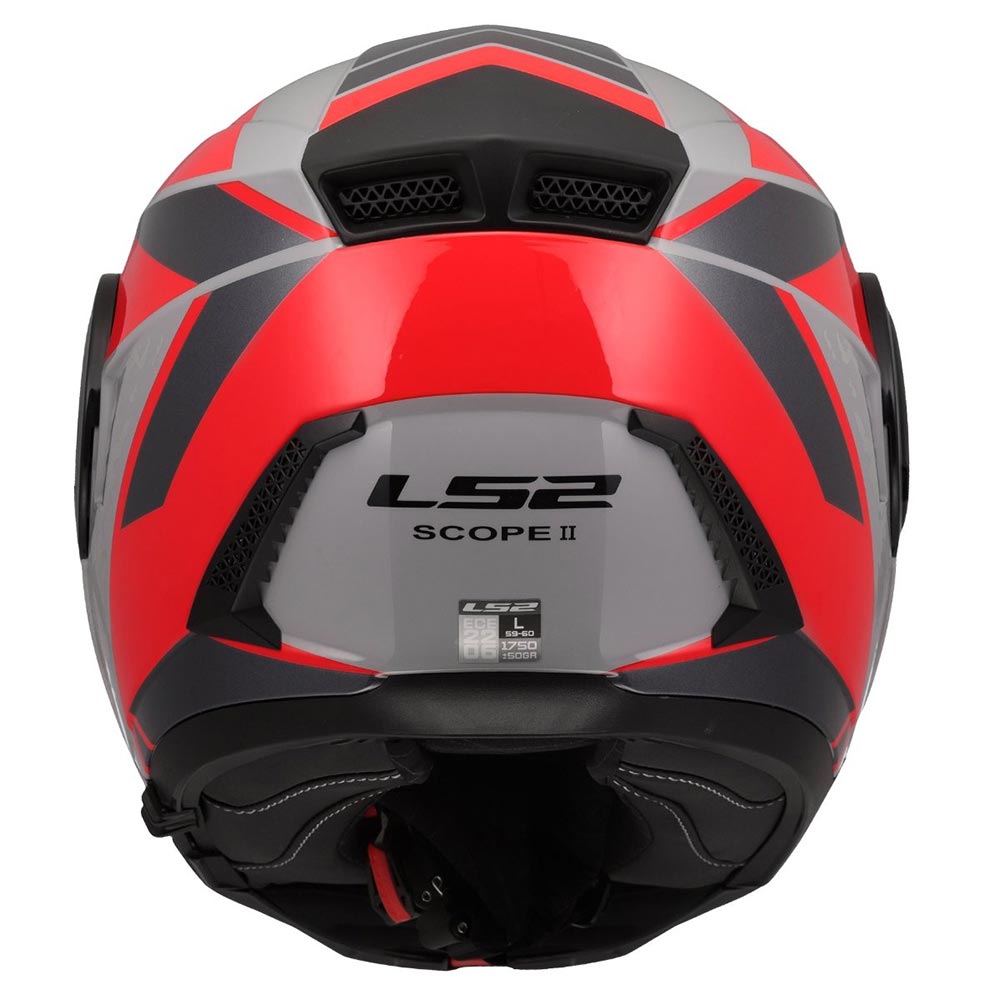 LS2 - Casque FF902 Scope II Oxyd Gris / Rouge / Brillant