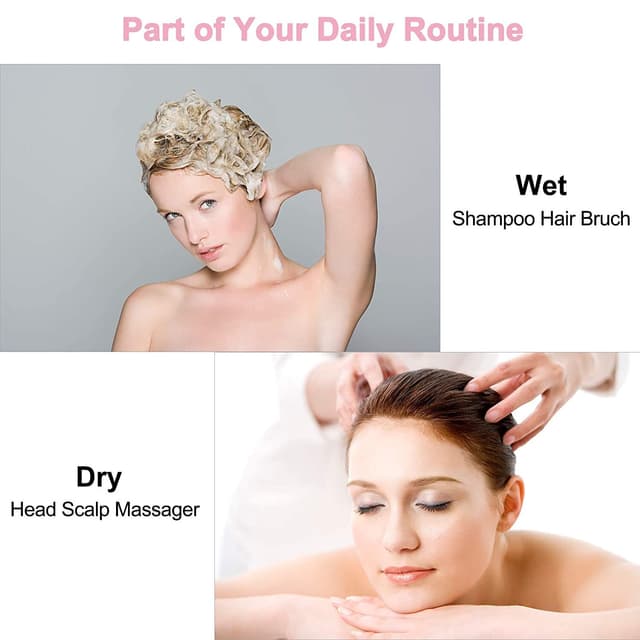 Børste til hovedbundsmassage og peeling Sort