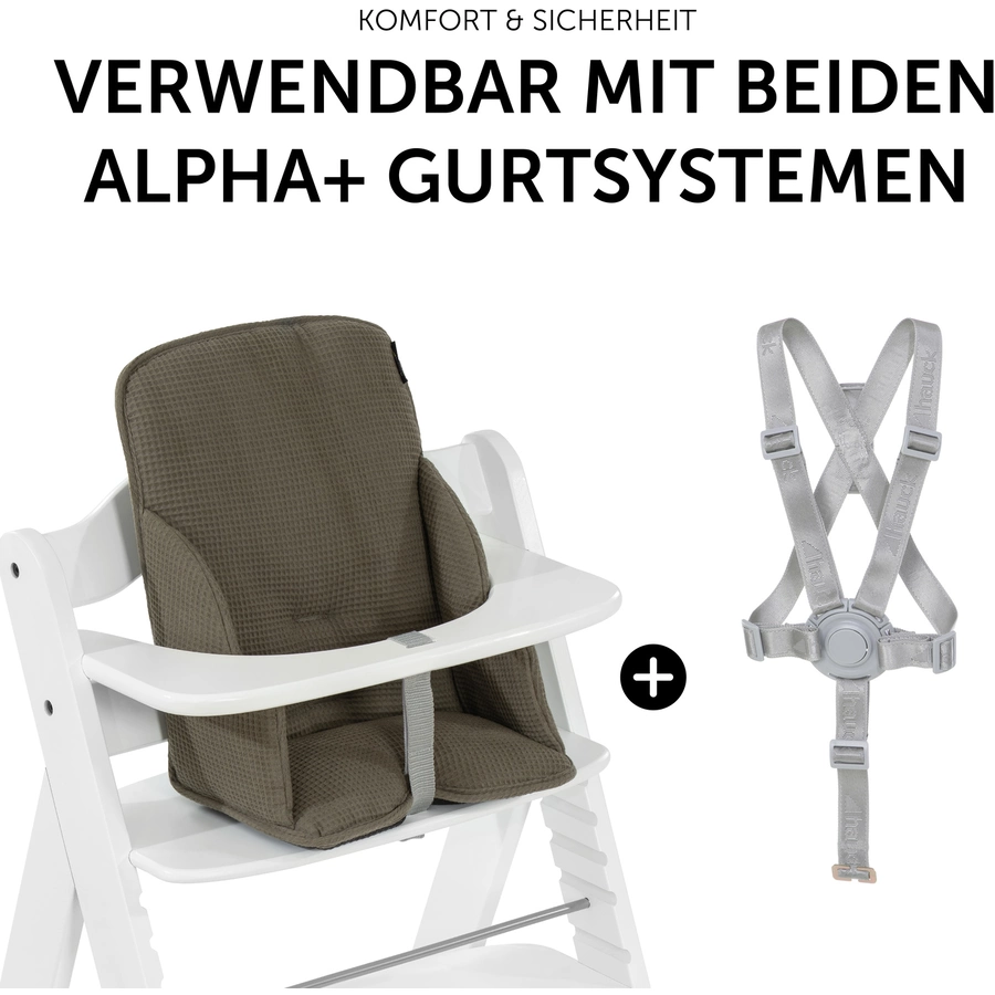 hauck Hochstuhlauflage Alpha Cosy Select Waffle Piqué Olive
