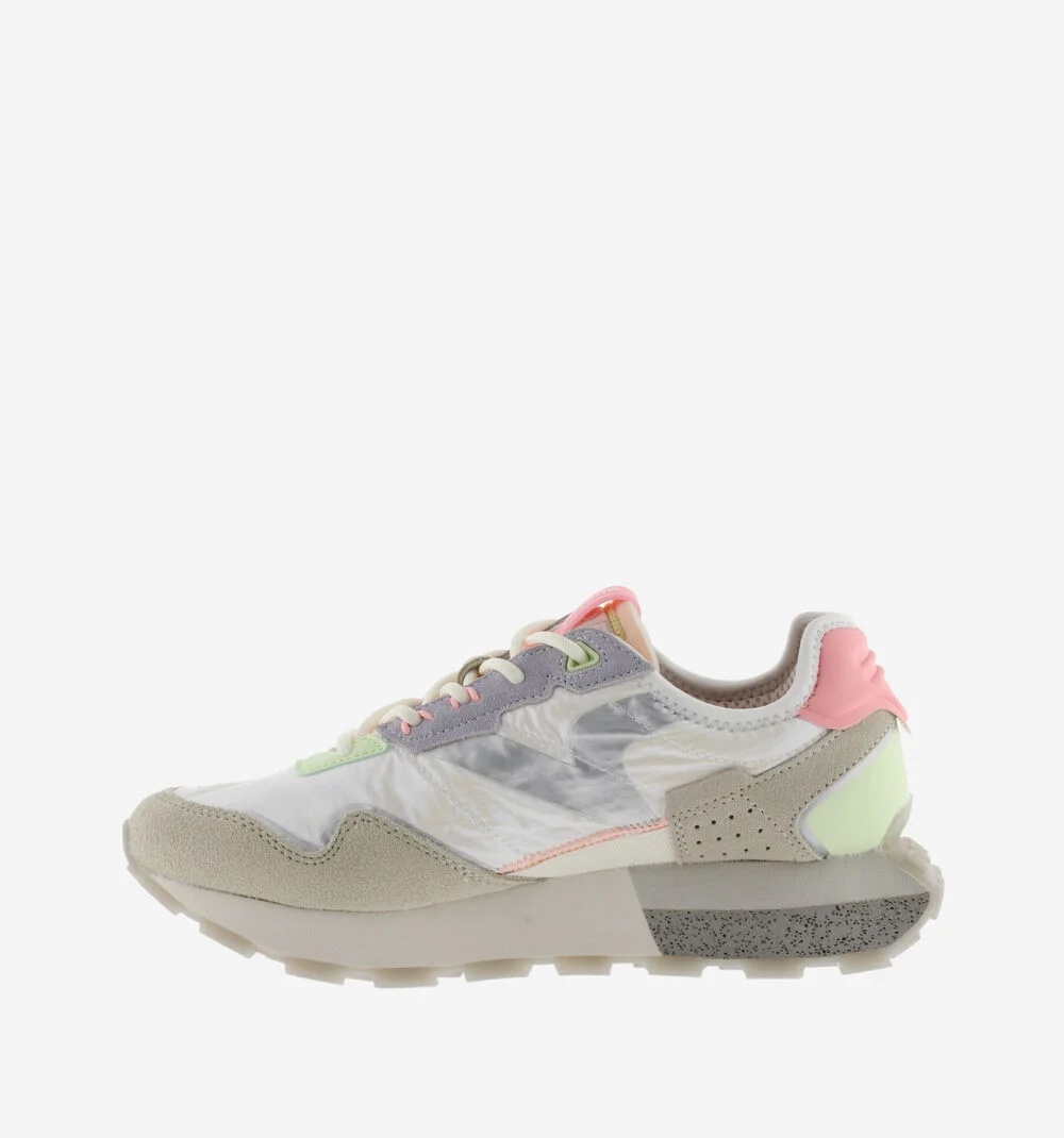 WING - POP METAL NYLON Baskets métallisées pour femme BLANCO
